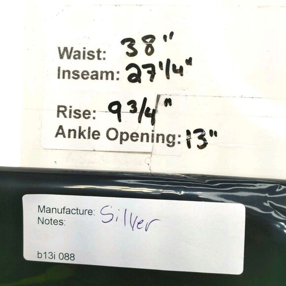 Silver Elyse Ankle Slim Womens Jeans 33x27 Floral Embroidered Back Pockets - Picture 12 of 12